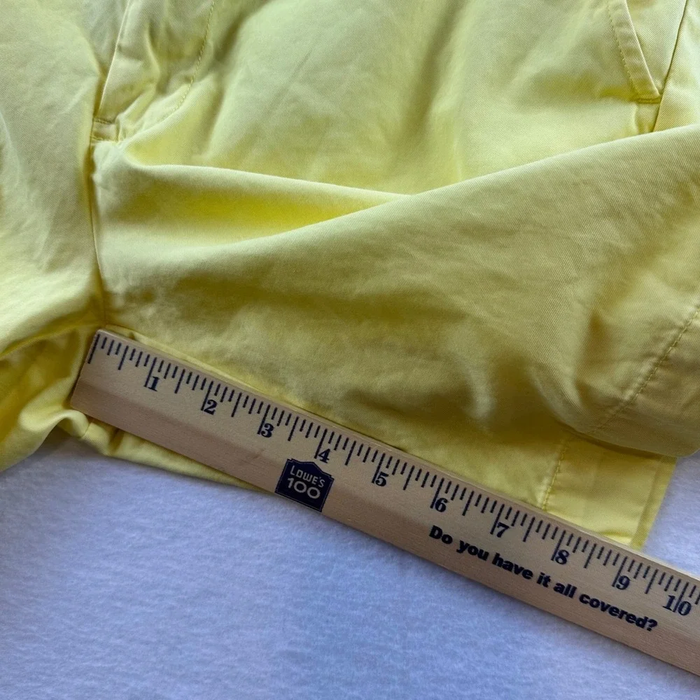 Polo Ralph Lauren Mens Yellow Cotton Chino Shorts Size 30 Preppy Classic Twill